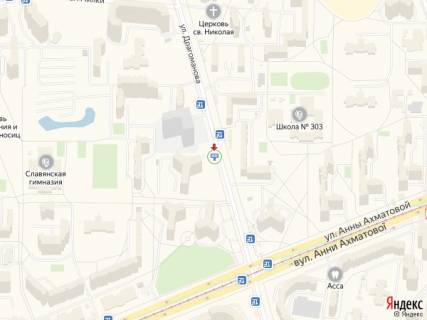 Призма A в Киеве Драгоманова вул., 12, в сторону Ахматової вул. - 228855 схема