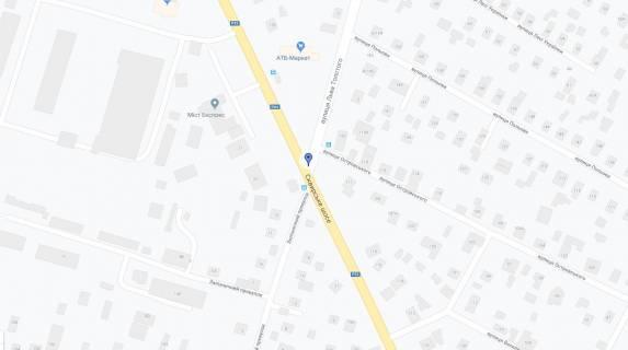 Билборд A в Белой Церкви, 3х6  Вул. Толстого перехрестя з вул. Сквирське шосе схема