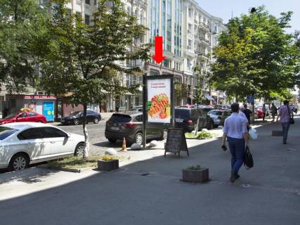 Ситилайт  в Киеве, 1.8x1.2  Хмельницького вул., 29/2 / вул. Франка, навпроти McDonald's, в сторону вул. Хрещатик фото 1