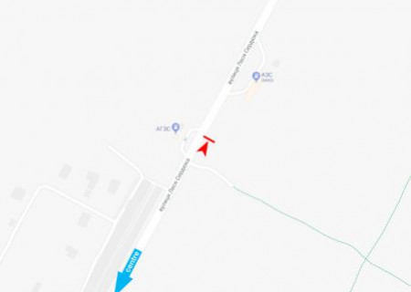 Билборд A в Харькове, 3x6  Леся Сердюка (Командарма Корка) вул., 68, навпроти АГЗС, з центру схема