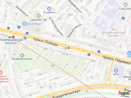 Скроллер B в Киеве просп. Берестейський (Перемоги)., 23 - вул. Провіантська (Галі Тимофєєвої)., біля магазинів "Інтертоп", з центру - 304714 схема