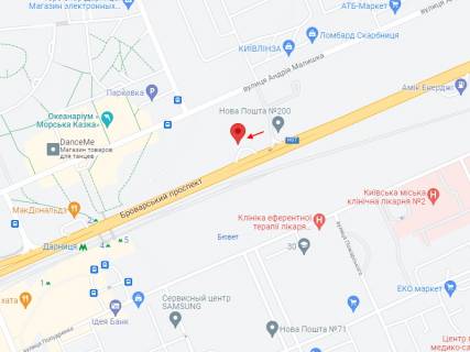 Видеоборд A в Киеве Броварской пр., 31/33, АЗС "KLO", прайс за трансляцію ролика 10 сек, 1 вихід/2 хвилини, цілодобово - 402524 схема