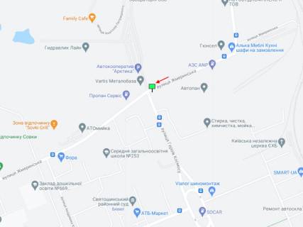 Призма B в Киеве Жмеринська вул. - Героїв Космосу вул. - 334149 схема