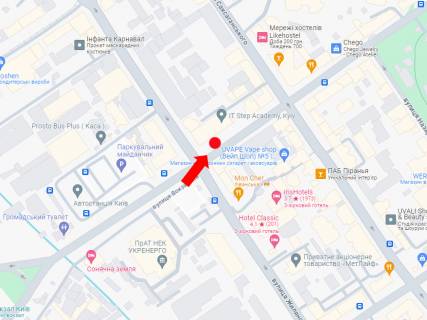 Citylight B in Kyiv, 1.8x1.2  Petluri st., 28 / st. Zilans'ka, v storonu st. Saksagans'kogo scheme