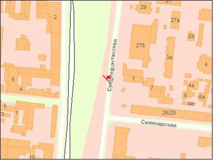 Билборд A в Одессе Середньофонтанська вул., 7, навпроти - Семінарська вул. схема