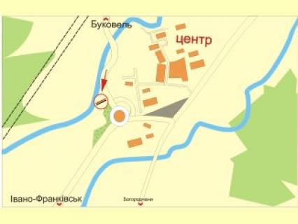 Білборд, Бігборд (Борд)  A у Надвірній Об'їзна схема