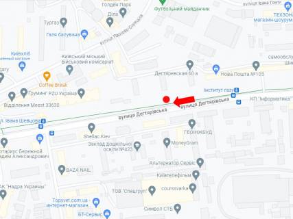 Билборд A в Киеве, 3x6  Дегтярівська вул., 60 схема