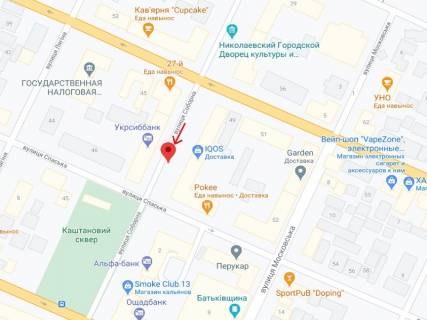 Ситилайт B в Николаеве Соборна вул. (Радянська) . - Спаська вул., 50 схема