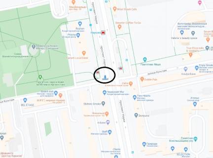 Билборд A в Харькове Науки пр. (колиш. Леніна пр.) - Культури вул., верхній схема