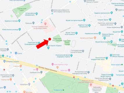 Ситилайт A в Киеве, 1.8x1.2  Гончара вул. 59, в сторону вул. Ярославів Вал схема