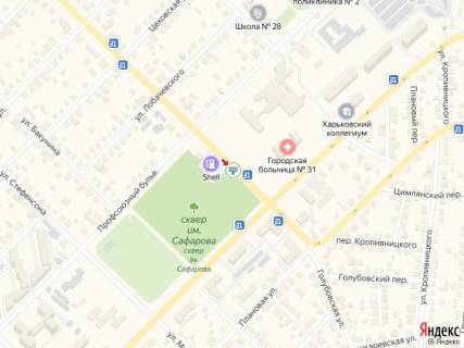 Билборд B в Харькове Дудинської (Наріманова) вул. - просп. Любові Малої (Постишева), в сторону Полтавський шлях вул. схема