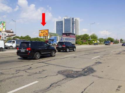 Билборд  в Киеве, 3x6  Столичне шосе / вул. Заболотного, поворот на авторинок, в центр фото 1