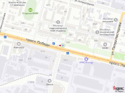 Скроллер B в Киеве просп. Берестейський (Перемоги)., 60 - Гарматна вул., в центр - 297373 схема