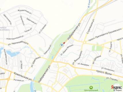 Билборд A в Луцке, 3х6  Набережна, 28, оптові склади схема