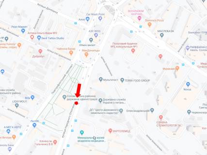 Ситилайт A в Киеве, 1.8x1.2  Народного Ополчення вул., 3, роздільник, в сторону аеропорту "Київ" схема