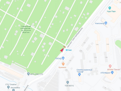 Билборд B в Харькове, 3x6  Тракторобудівників пр., навпроти буд. 124, з центру схема