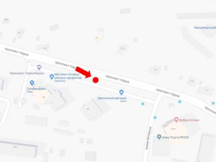 Призма  в Киеве, 3x6  Науки пр., 90 в бік Столичного шосе - 446207 схема