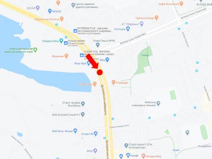 Video Billboard  in Kyiv, 2.3x3.14  Dniprovs'ka naberezna st., 49 - st. Ahmatovoi, rozdil'nik, bila TRC "River Mall", svitlofor, v bik av. Bazana, (rolik 10 sek, 1 vihid/1,5 hvilini) - 441586 scheme