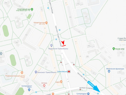 Billboard B in Kharkiv, 3x6  Свободи пр., 36, в центр scheme