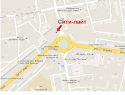 Ситилайт  в Кривом Роге, 1.8x1.2  Миру пр., 35/2 схема
