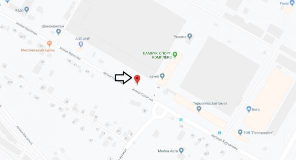 Билборд B в Хмельницком, 3х6  вул. Курчатова - Зенітна схема