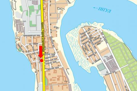 Билборд  в Николаеве, 3x6  Героїв Сталінграду пр. / Армійський пр. (кол. Червоноармійський пр.), ринок, в центр схема