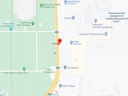 Ситилайт A в Николаеве Героїв Сталінграда пр., 9Т, зупинка "УДМТУ" схема