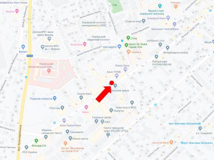 Ситилайт B в Львове, 1.8x1.2  Героїв УПА вул. 76 (зуп. "Смаль-Стоцького"), з центру схема