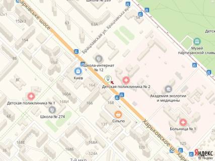 Бэклайт A в Киеве Харківське шосе, 166, навпроти супермаркетів Сільпо, Varus, в сторону Дарницької пл. схема