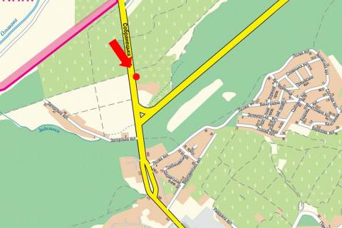 Билборд  в Ужгороде, 3x6  Контрольно-пропускний пункт "Ужгород", в''їзд в місто з боку Словаччини схема
