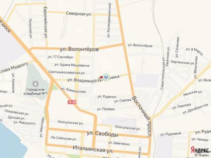 Билборд A в Бердянске Довганюка ул., 93, напротив схема