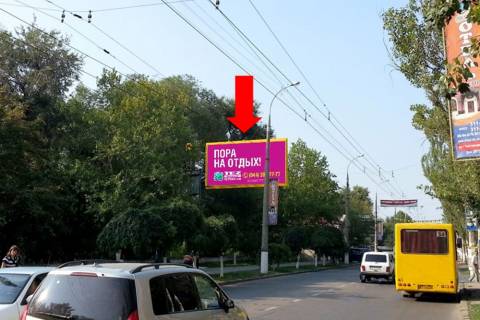 Билборд B в Херсоне, 3x6  Перекопська вул. / Текстильників пр., біля парку "Придніпровський" (флажок) фото 1