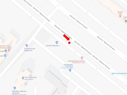 Ситилайт  в Львове, 1.8x1.2  Червоної Калини пр., 36, зуп. ринок "Шувар", з центру схема