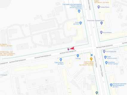 Ситилайт A в Харькове, 1.8x1.2  Європейська (кол. Новгородська) вул. - Науки просп. (Леніна просп.)., 25 схема