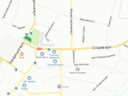 Білборд, Бігборд (Борд)  A у Острозі, 6х3м  м. Острог, вул. Татарська, навпроти буд. №2 схема