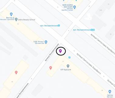 Скроллер A в Днепр (Днепропетровск), 3.14х2.32  вул. С. Хороброго (Чкалова) - вул. Воскресенська (Леніна), біля світлофора - 169210 схема