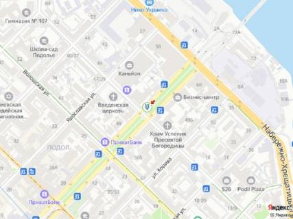 Билборд A в Киеве, 1.8x1.2  Нижній Вал вул., 51 - Почайнинська вул., на світлофорі схема