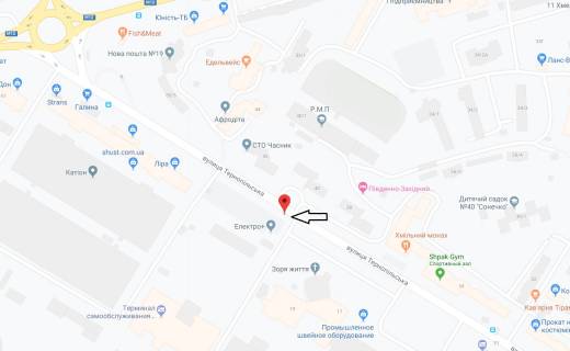 Билборд B в Хмельницком, 3х6  вул. Тернопільська ("Катіон") схема