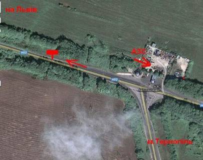 Билборд A в Траса, 3x6  Траса Тернопіль-Львів, (1), з боку міста схема