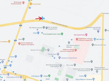 Билборд B в Киеве В. Кілцева дорога, 300 м за перехрестям, в сторону м. Київ схема