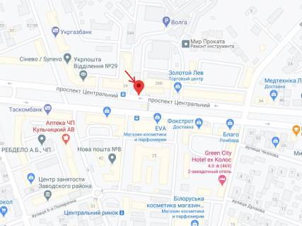 Ситилайт B в Николаеве Центральний просп. (Леніна просп.)., 24/4 - Рюміна вул. схема