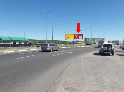 Билборд A в Ужгороде, 3x6  Виїзд з м. Ужгород, в сторону Мукачево, роздільник, права фото 1
