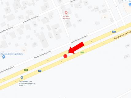 Билборд  в Киеве, 6x3  Броварський пр., 37, роздільник, в сторону ст.м. "Лісова", центру схема