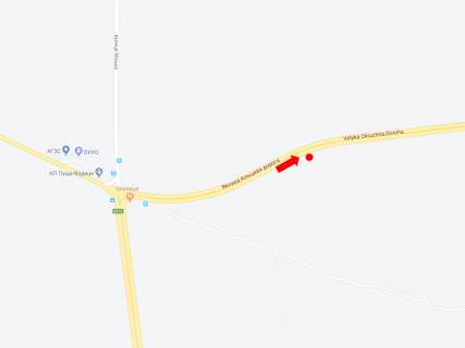 Білборд, Бігборд (Борд)   у Києві, 3x6  Велика Кільцева дорога, 700 м. від Пущі Водиці, в сторону вул. Газопровідної, Мінського пр. схема