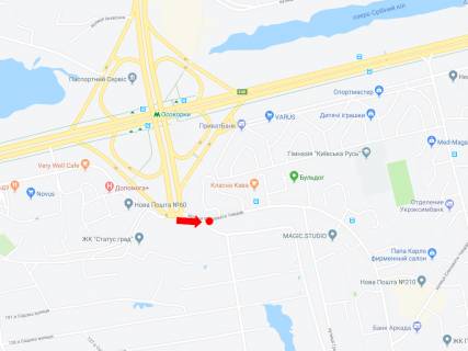 Билборд  в Киеве, 3x6  Чавдар вул. - Дніпровська наб., в сторону вул. Ващенка схема