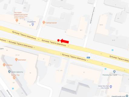 Ситилайт A в Киеве, 1.8x1.2  Шевченка бул., 56, в сторону Галицька площа (Перемоги пл.) схема