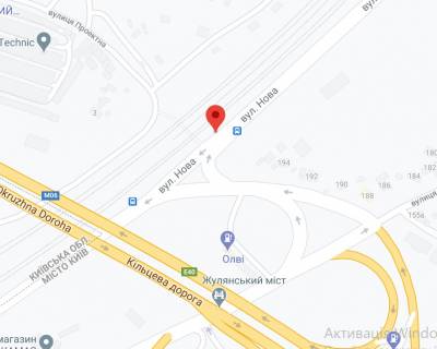Билборд B в Киеве Новая ул. - Кольцевая дорога, первый со спуска с Кольцевой дороги схема