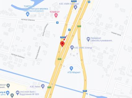 Билборд A в Подгородном, 6х3  м. Підгороднє, навпроти маг. АТБ, біля АЗС Дніпронафта, рух у бік м. Дніпро схема