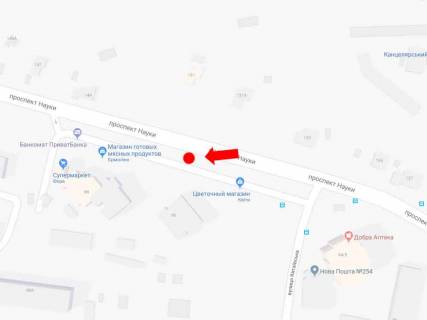 Билборд B в Киеве, 3x6  Науки пр., 90 в сторону Деміївської пл. схема