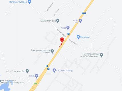 Билборд B в Днепр (Днепропетровск), 6х3  Автошлях Дніпро - Кривий Ріг (М-30), Криворізьке шосе - вул. Гербина, поруч з АЗС АВІАС, ОККО, АМІК, в'їзд у м. Дніпро схема